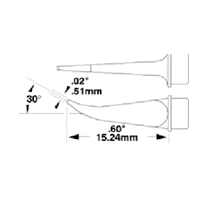 Miniature soldering iron tip