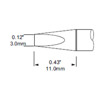 METCAL SFP-CH30 chisel soldering iron tip