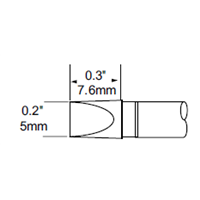 METCAL SFP-CH50 chisel soldering iron tip